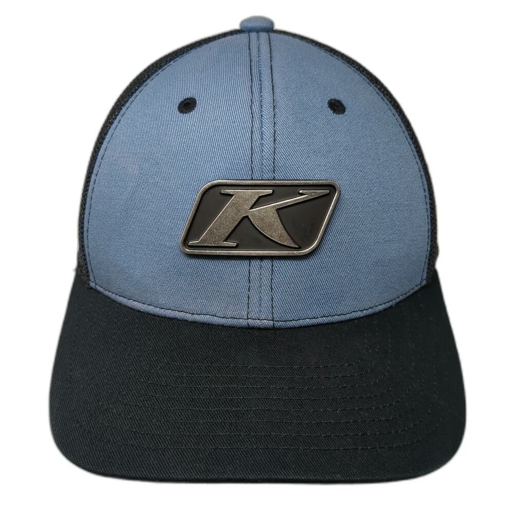Klim Trucker Hat Blue Black One Size Mesh Snapback Metallic Logo Power Sports
